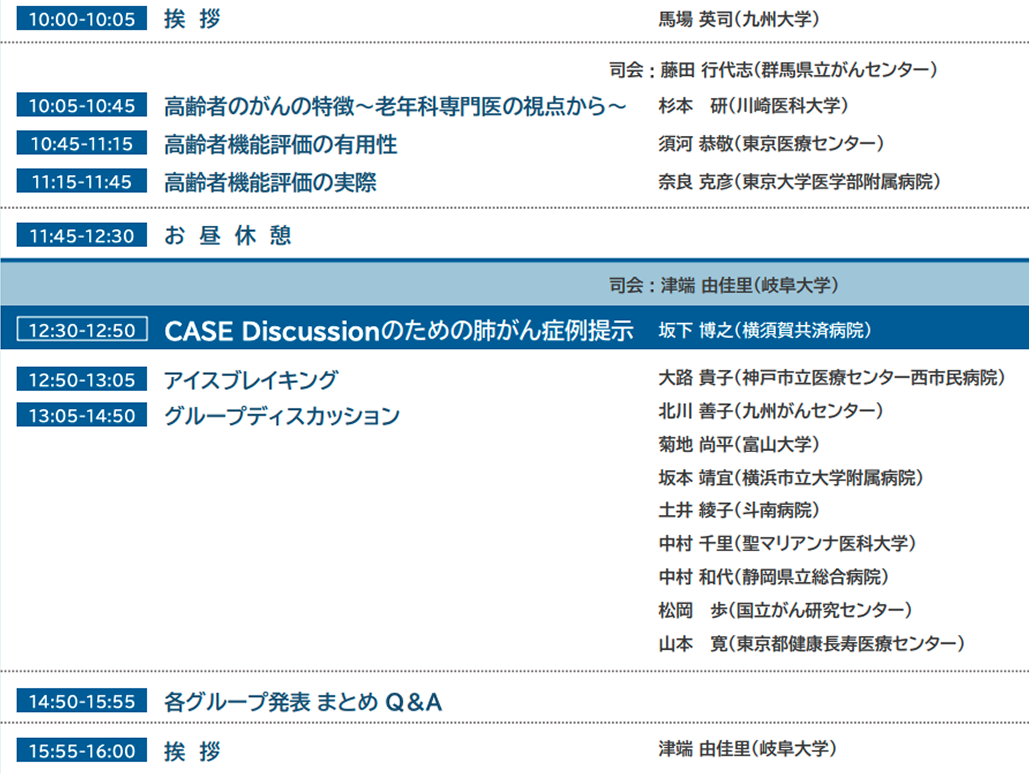 【8月8日】老年腫瘍学ワークショップ(Basicコース) 参加申込受付開始
