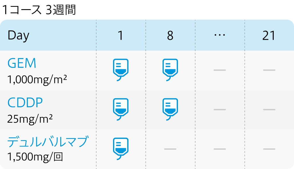 【TOPAZ-1試験】胆道癌に対するデュルバルマブ+GC療法