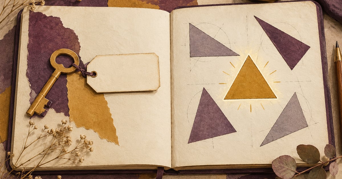 Două caiete cu o etichetă și forme geometrice, ilustrând conceptual sensul expresiei și clasa obiectelor.
