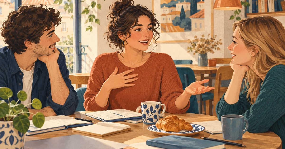 Ilustrație de învățare a limbii franceze.