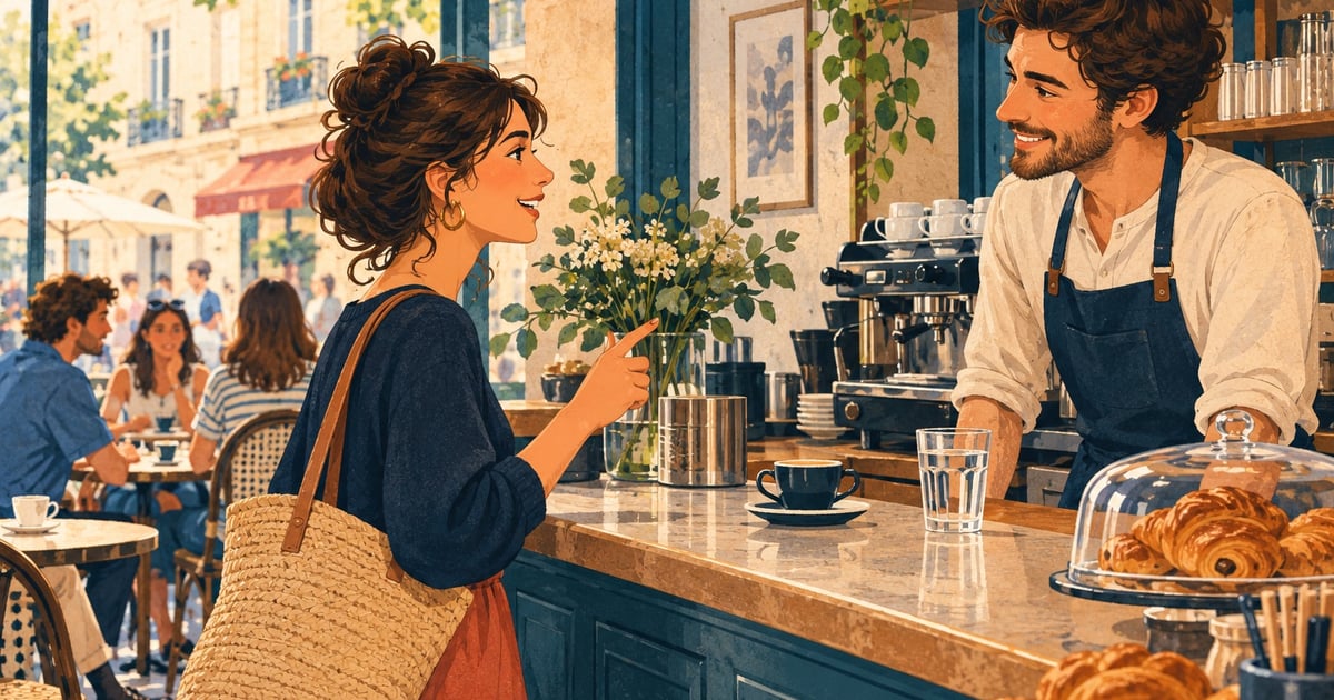 Ilustrație de învățare a limbii franceze.