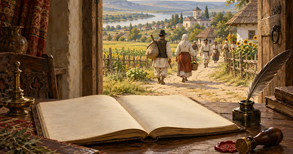 O condică, un sigiliu și un sat agricol evocă administrația și reformele sociale fanariote.