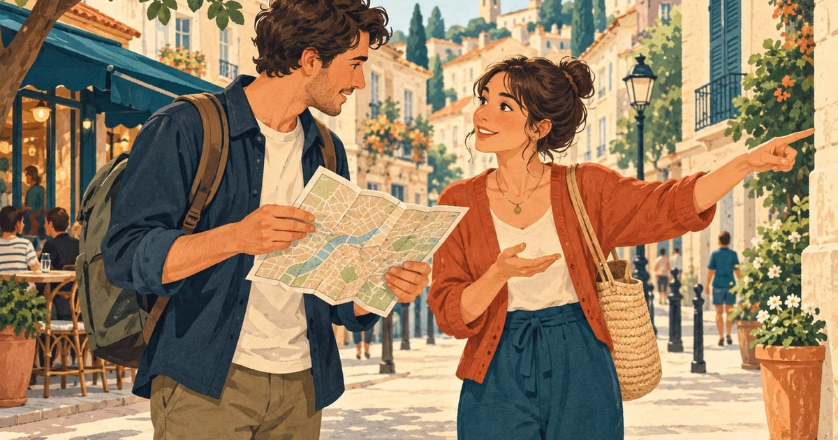 Ilustrație de învățare a limbii franceze.