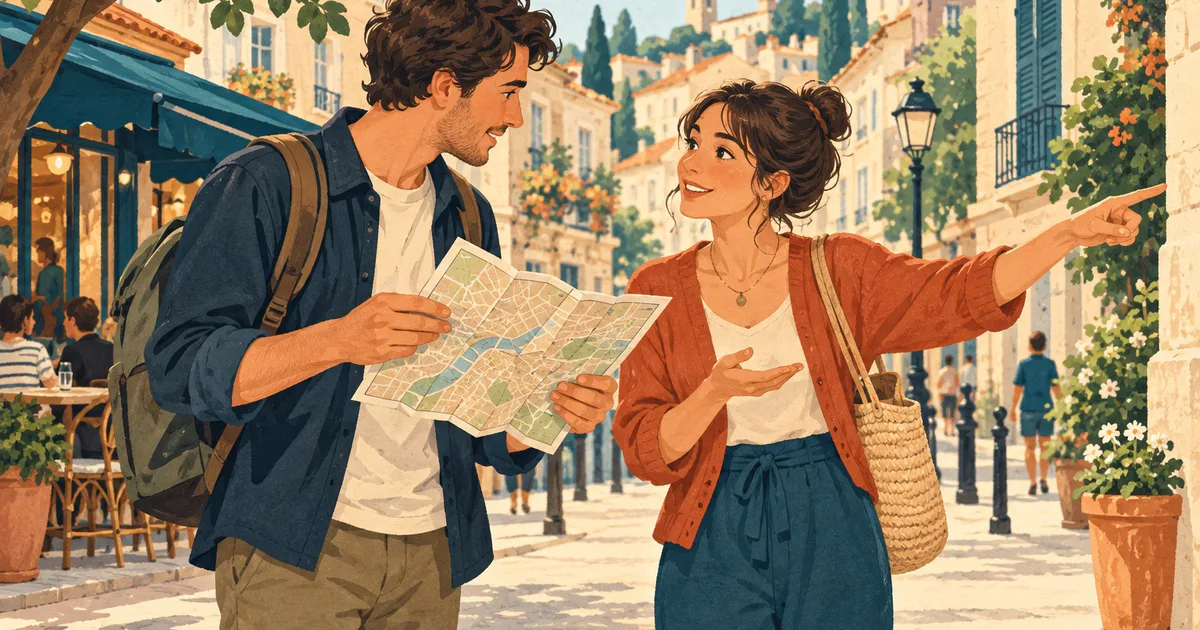 Ilustrație de învățare a limbii franceze.