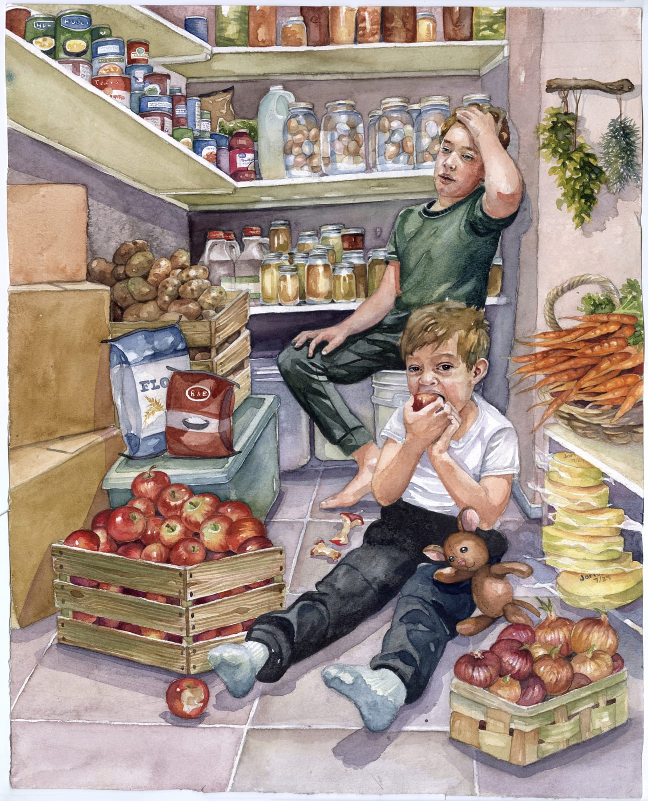 The Pantry, watercolor painting by Bethany Bartholomew