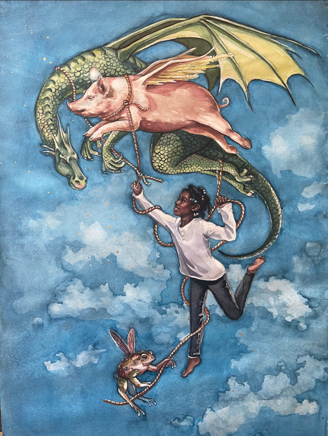 Flight of Fancy, watercolor painting by Bethany Bartholomew