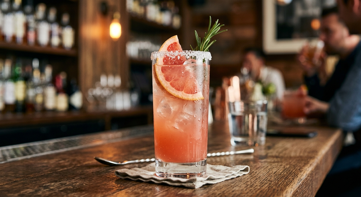 Grapefruit Salty Dog cocktail