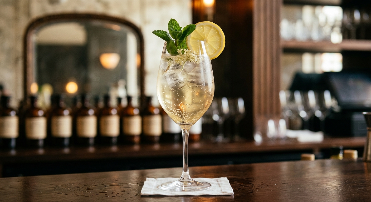 Prosecco with Elderflower cocktail