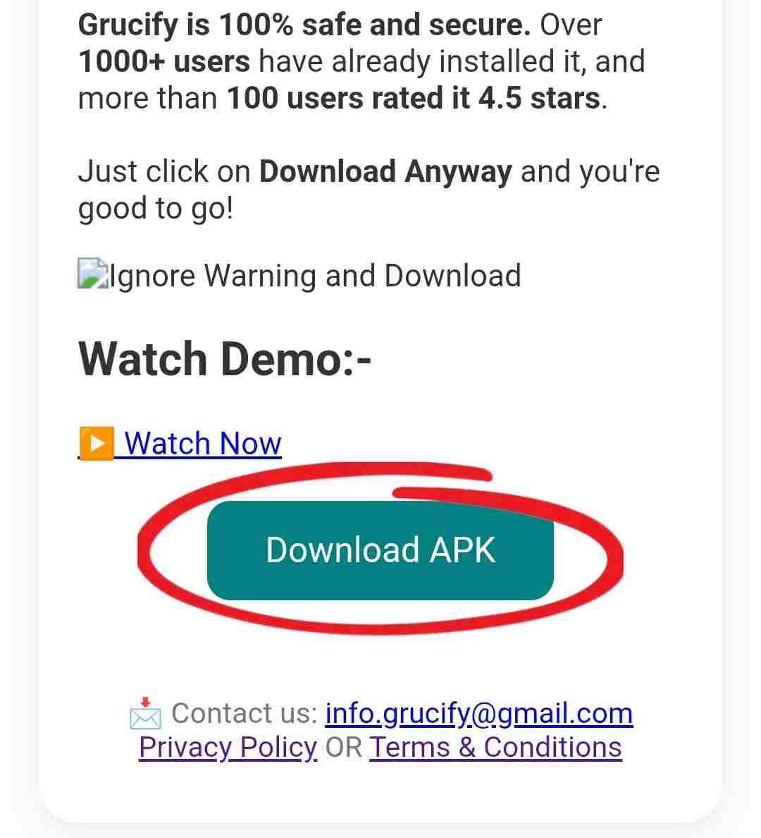 Download APK Button