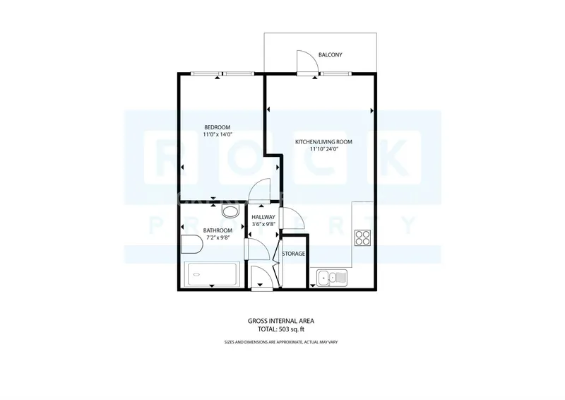 1 Bed + Sunny S/F Balcony, College Gardens, La Pouquelaye — photograph 4