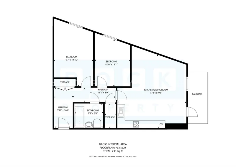 LARGE 2 BED + BALCONY, Saviours Place, Town Outskirts — photograph 4