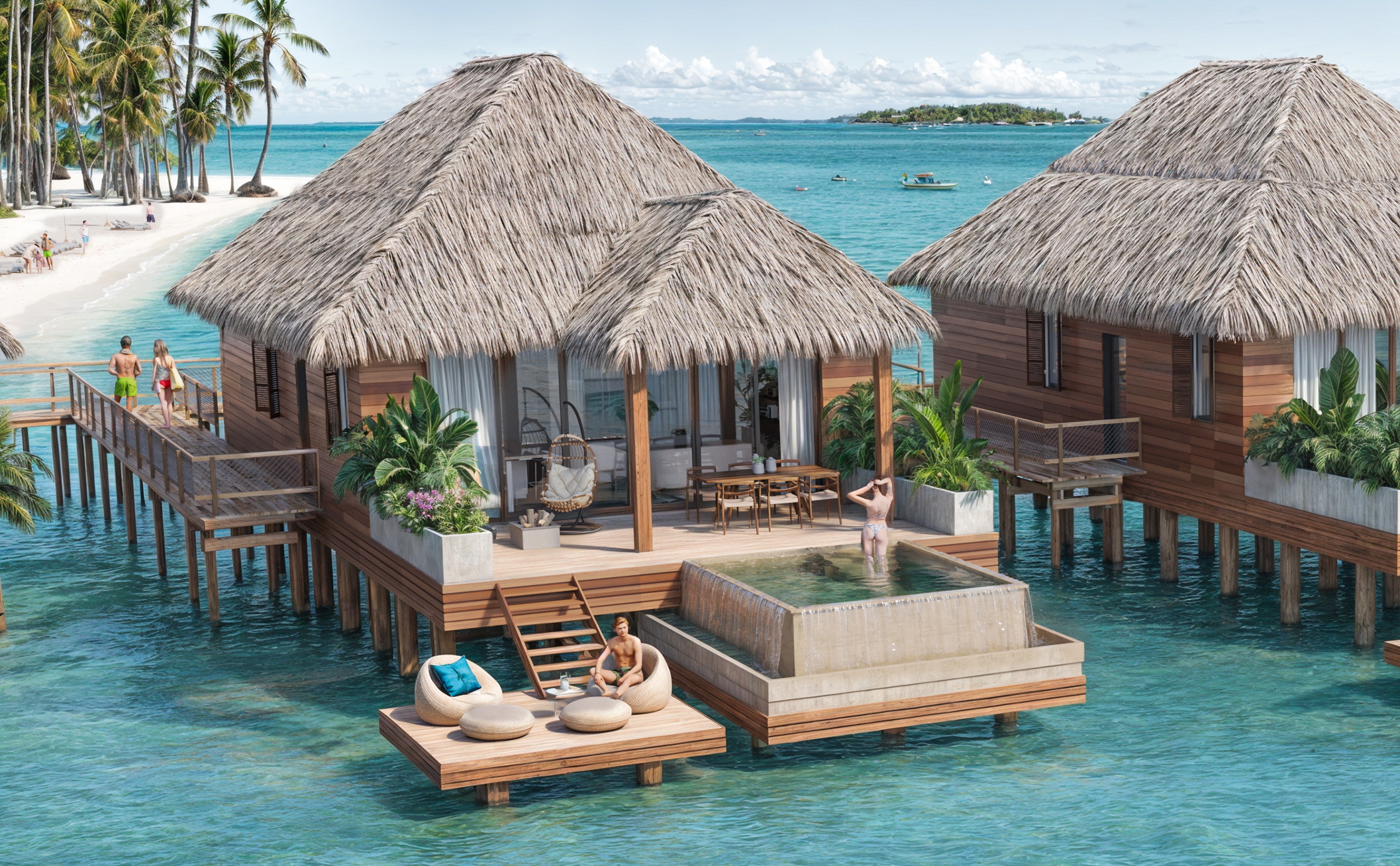 Overwater 2Bedroom Villa Azure Michamvi