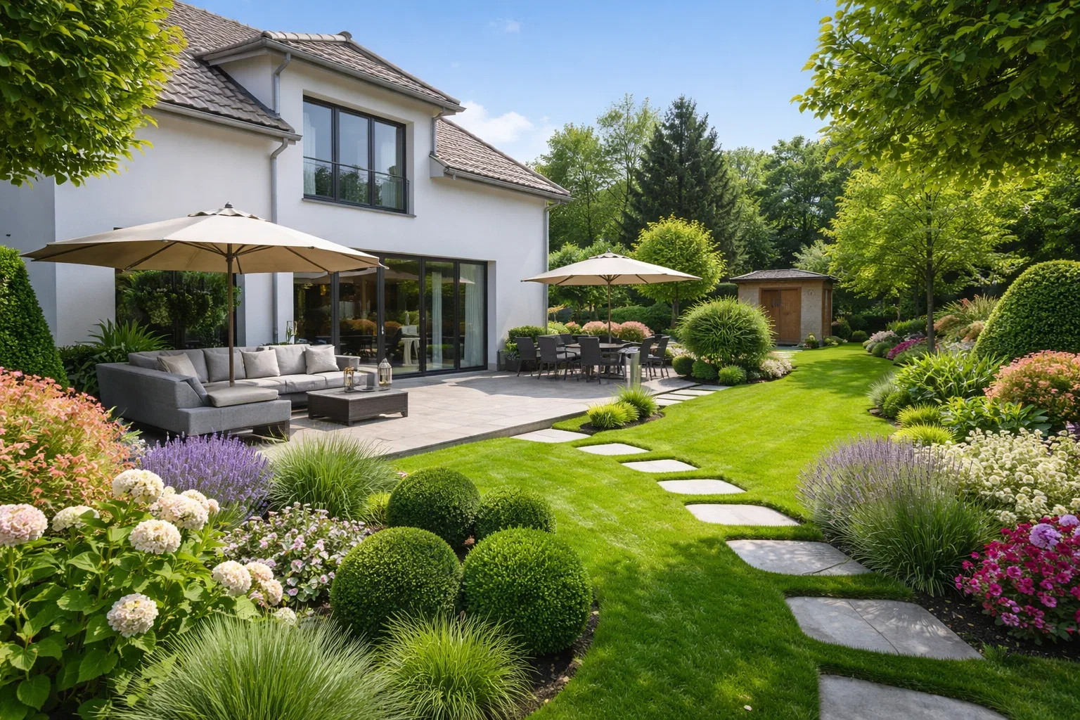 (Annonce démo!) Maison familiale rénovée avec jardin, bureau et vue dégagée