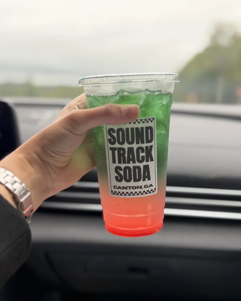 Watermelon Sugar Lime dirty soda from Soundtrack Soda in Canton, GA