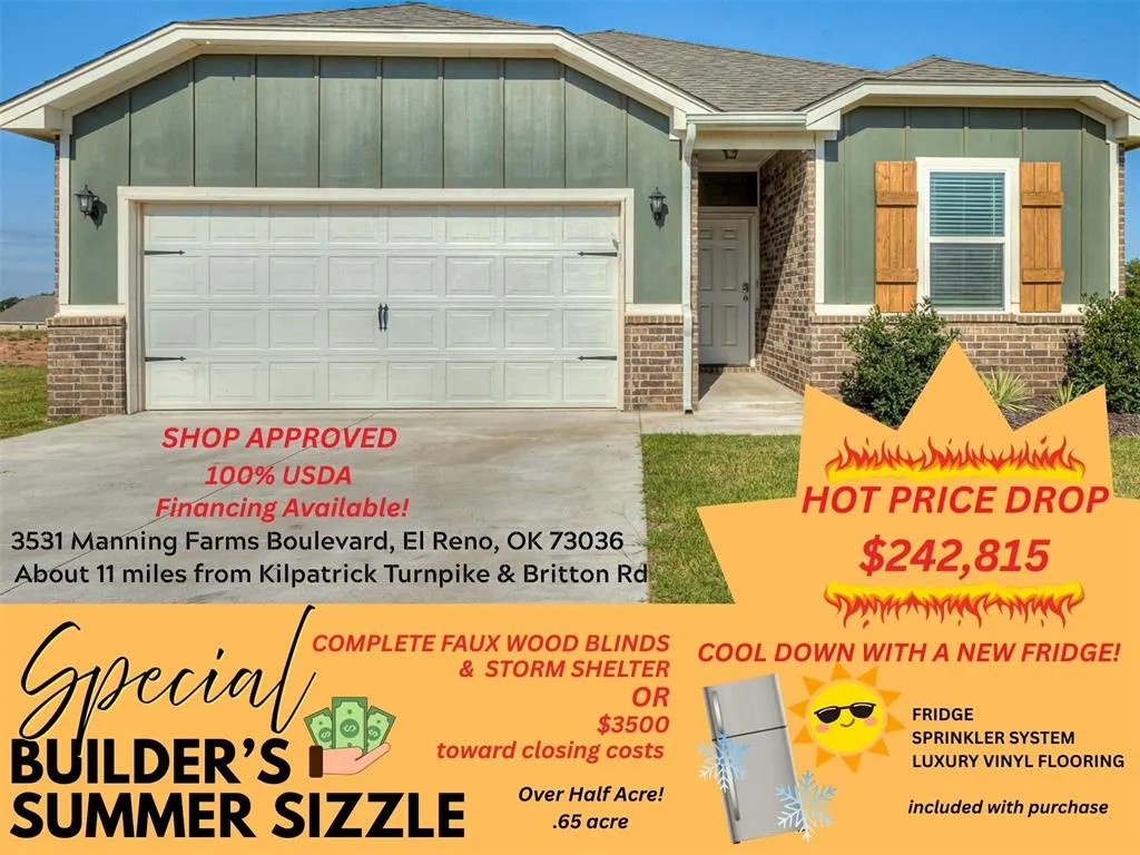 Front exterior — 3531 Manning Farms Boulevard, El Reno, OK 73036