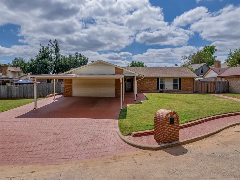 Front exterior — 1306 Sean Court, Midwest City, OK 73110