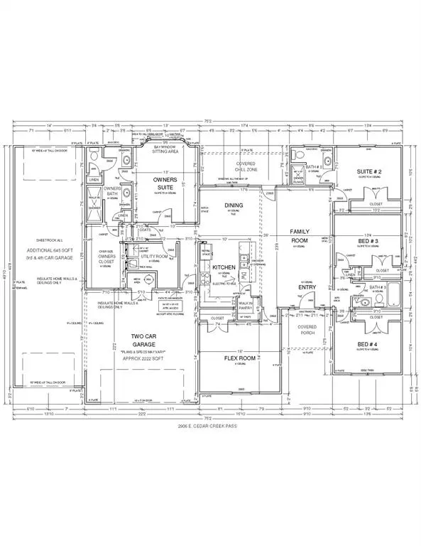 Front exterior — 2906 E Cedar Creek Pass, Stillwater, OK 74075