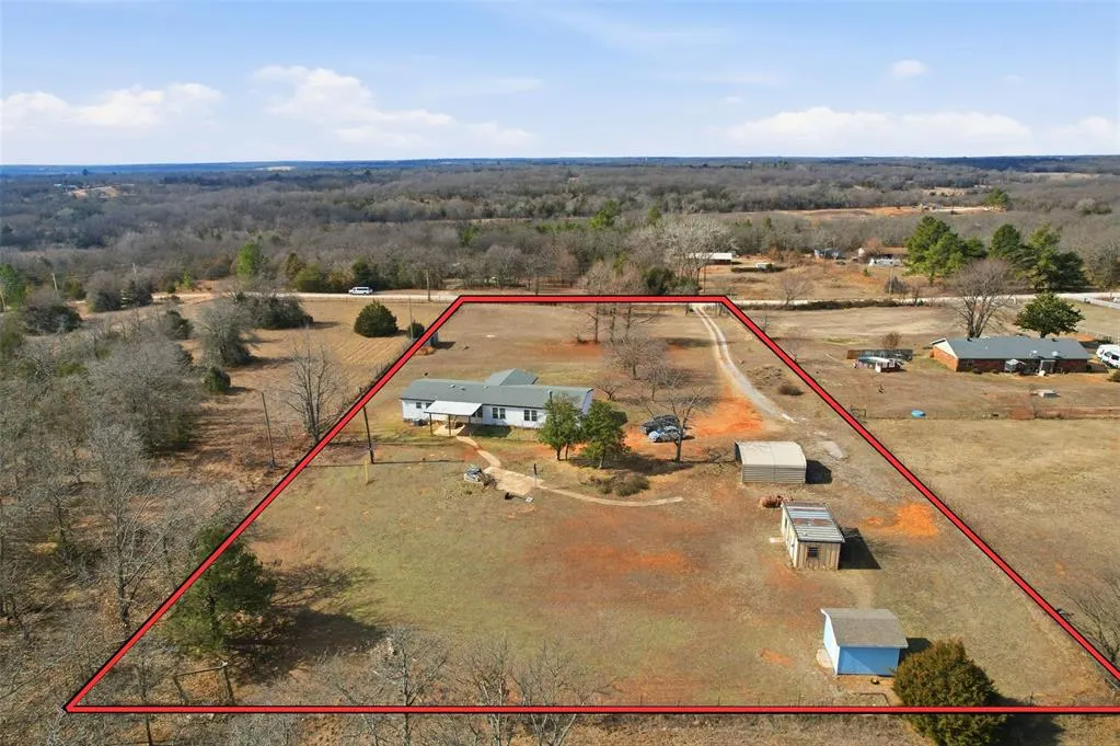 Front exterior — 22209 Memory Lane, Tecumseh, OK 74873