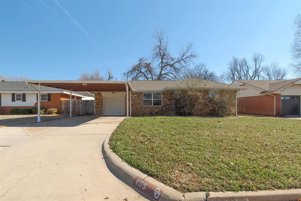 Front exterior — 405 Margaret Drive, Norman, OK 73069