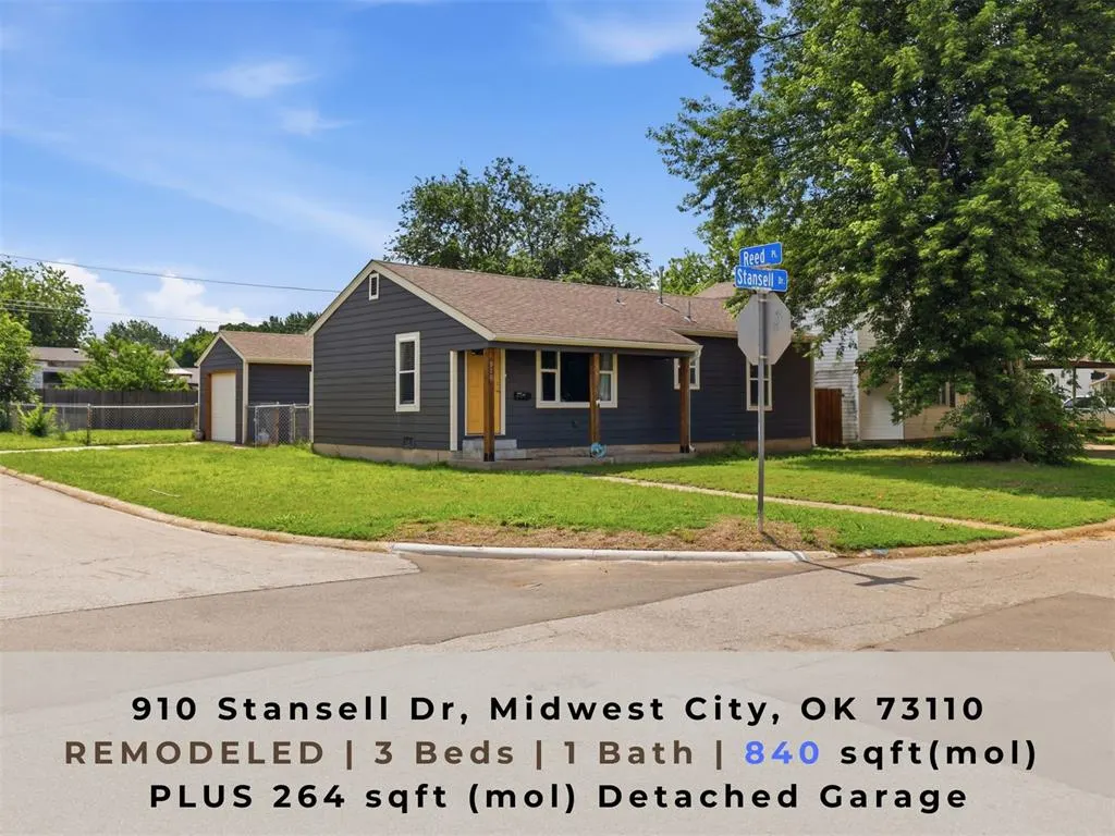 Front exterior — 910 Stansell Drive, Midwest City, OK 73110