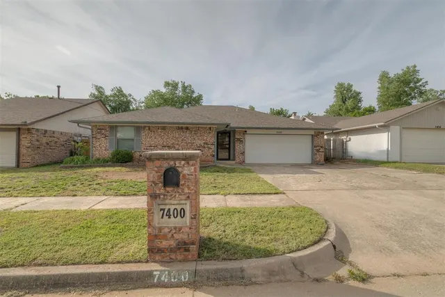Front exterior — 7400 Walnut Creek Drive, Oklahoma City, OK 73142