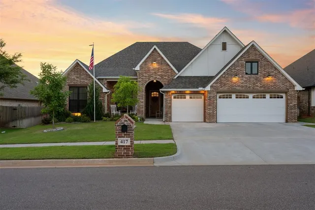 Front exterior — 417 Maybury Drive, Norman, OK 73069