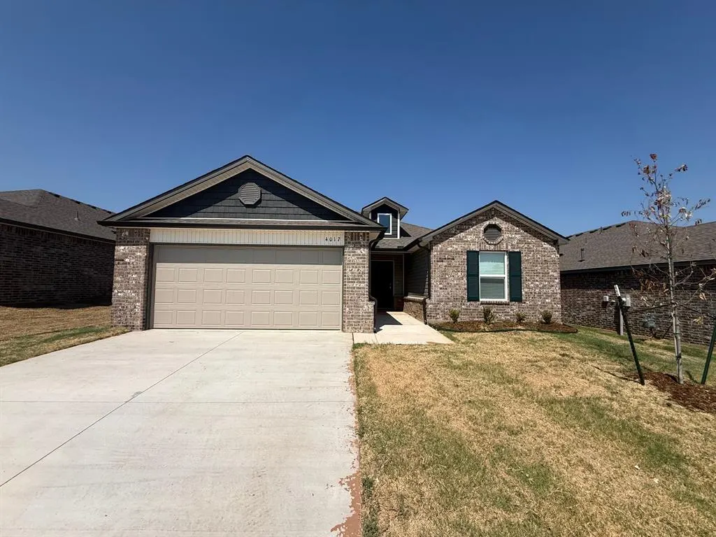 Front exterior — 4017 Becky Lane, Mustang, OK 73064