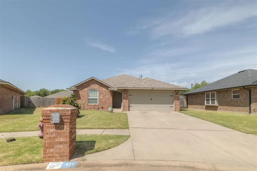 Front exterior — 421 Hidden Creek Way, Oklahoma City, OK 73117
