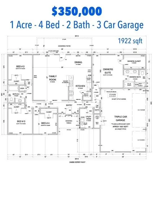 Front exterior — 24958 Derby Way, Cashion, OK 73016
