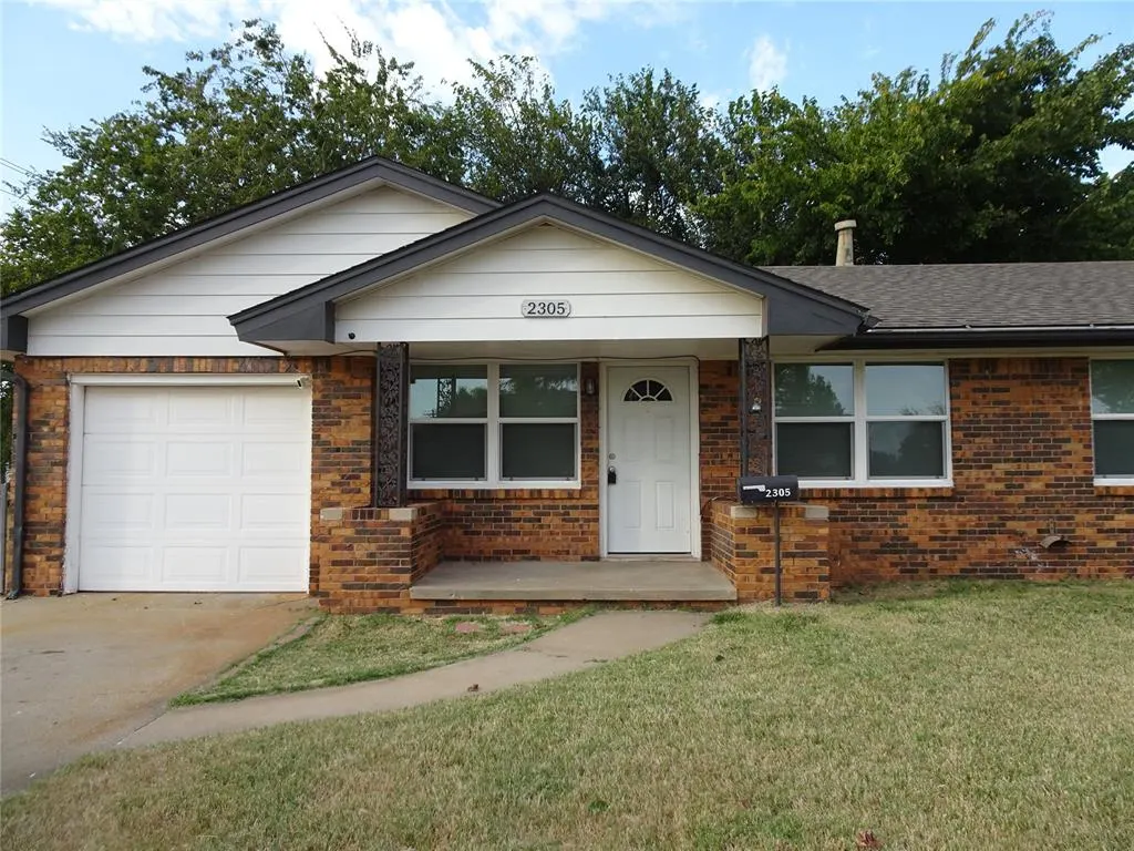 Front exterior — 2305 Maple Drive, Midwest City, OK 73110