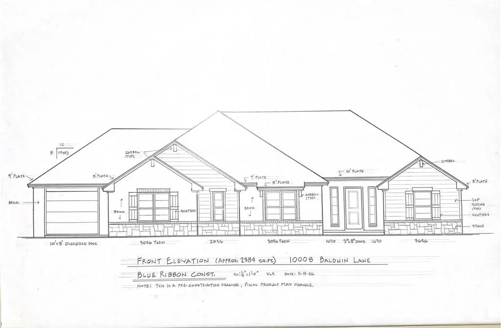 Front exterior — 10008 Baldwin Lane, Oklahoma City, OK 73169