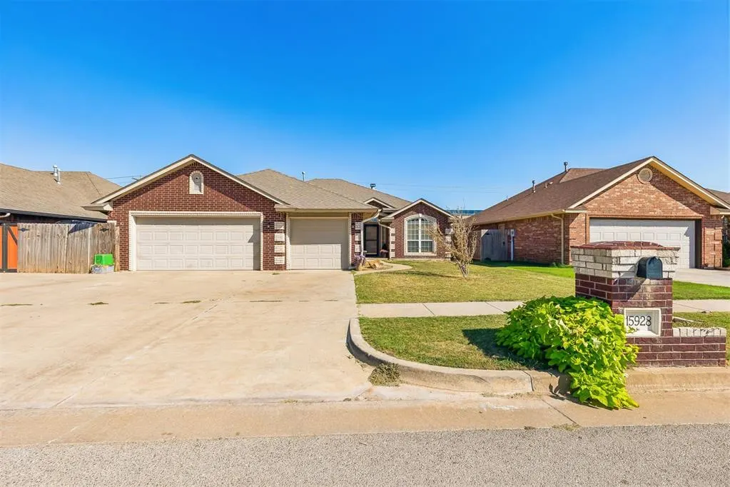 Front exterior — 15928 Vicki Drive, Oklahoma City, OK 73170