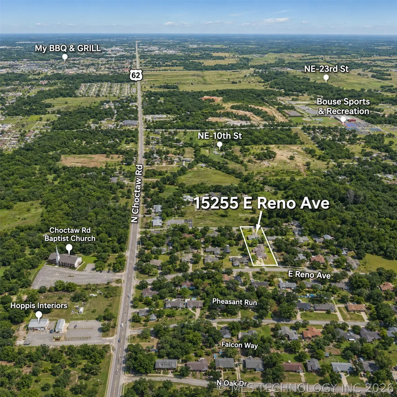 Front exterior — 15255 E Reno Avenue, Choctaw, OK 73020