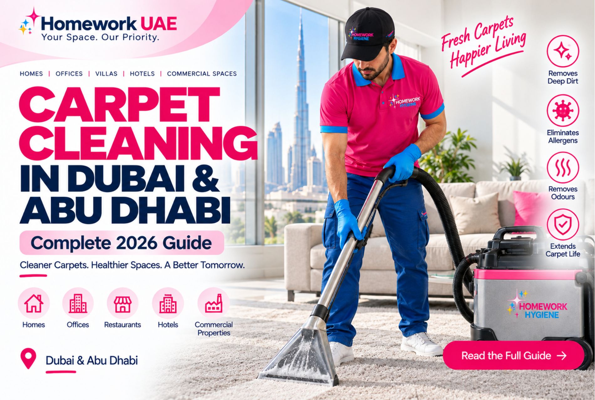 Carpet Cleaning in Dubai & Abu Dhabi: Complete 2026 Guide for Homes, Offices & Commercial Properties