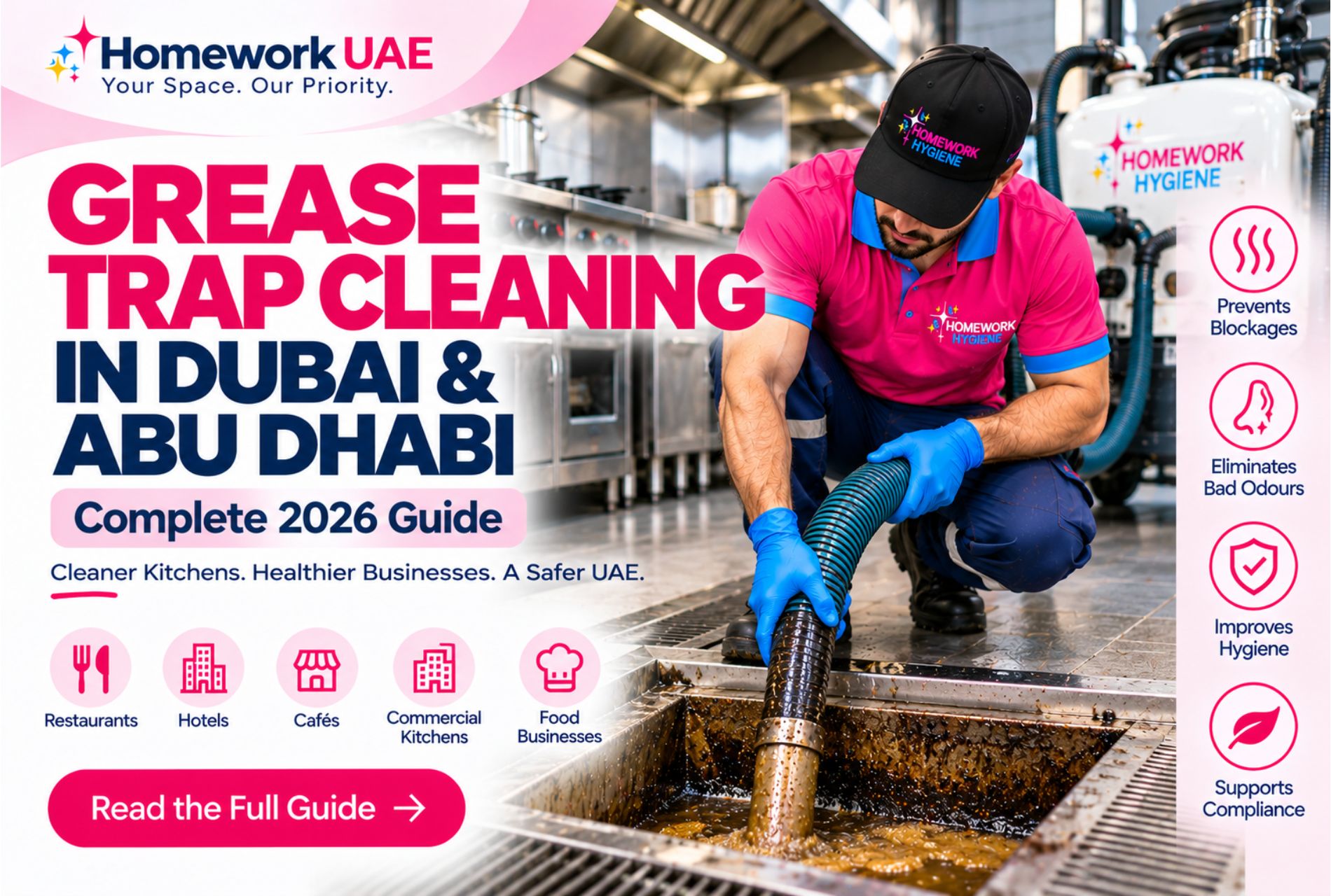 Grease Trap Cleaning in Dubai & Abu Dhabi: Complete Commercial Guide for Restaurants & Food Businesses