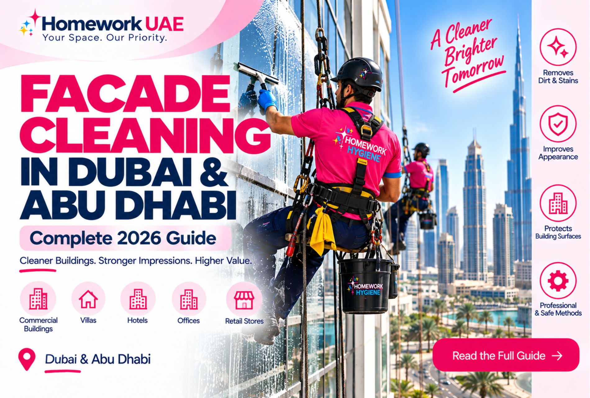 Facade Cleaning in Dubai & Abu Dhabi: Complete 2026 Guide for Buildings, Villas & Commercial Properties