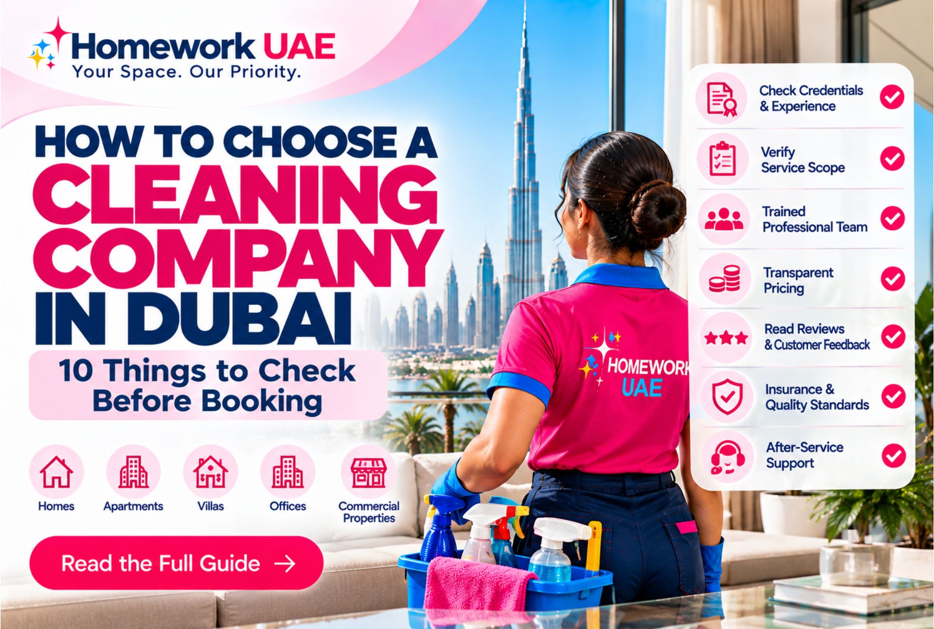 How to Choose a Cleaning Company in Dubai: 10 Things to Check Before Booking