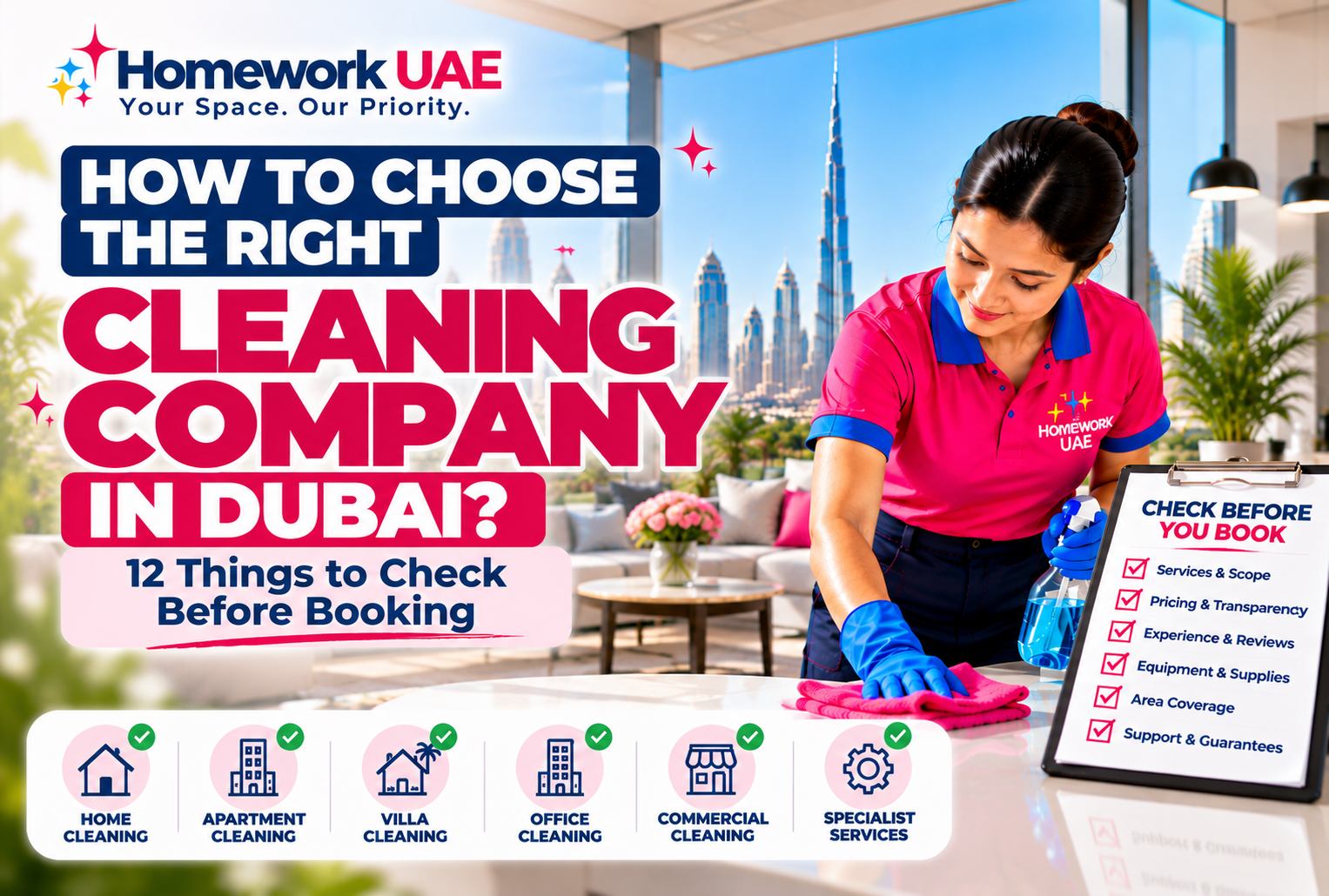 How to Choose a Cleaning Company in Dubai: 12 Things to Check Before You Book