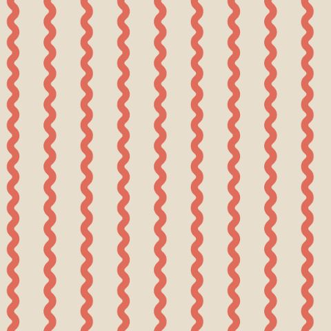 Wobbly Stripe, Red, FancyWalls, Wallpaper, Wallpaper