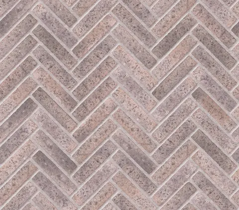 Wastebasedbricks Mushroom Punched Herringbone Front, FancyWalls, Stone, ქვა