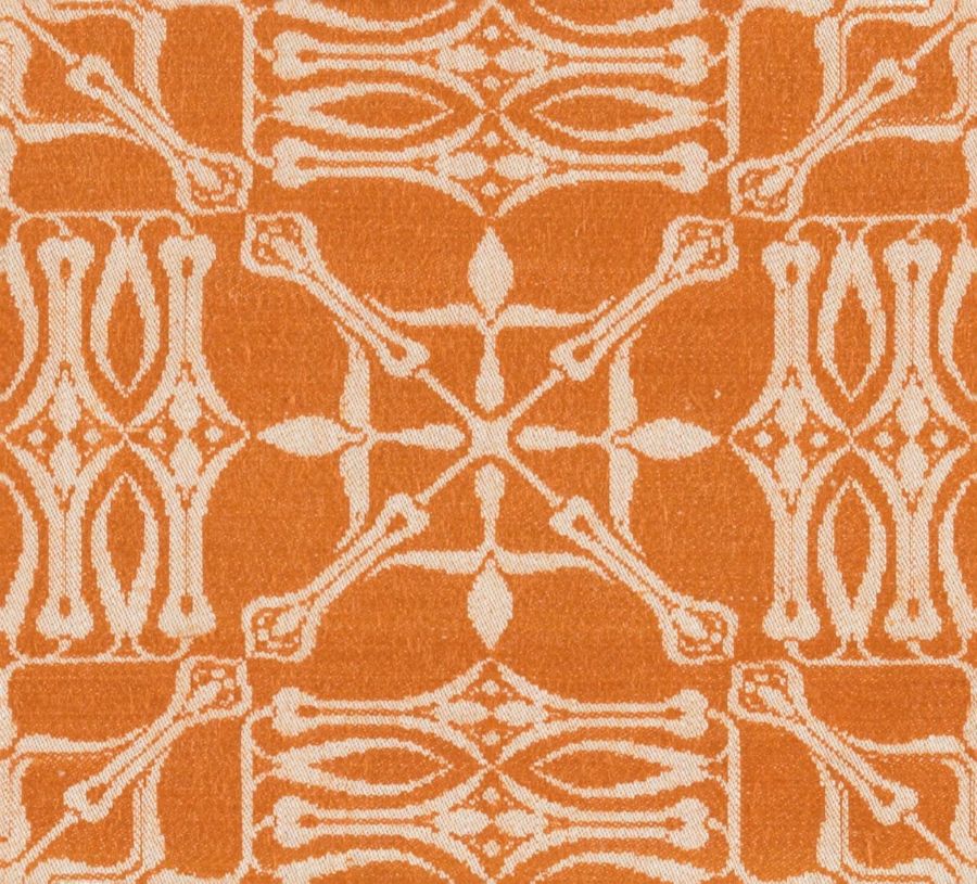 Lebeau Orange Fabric — wallpaper