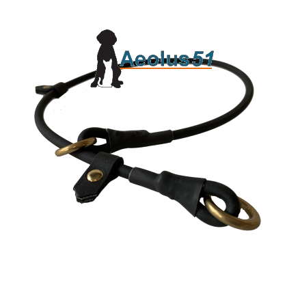 Halsband Biothane rond zwart