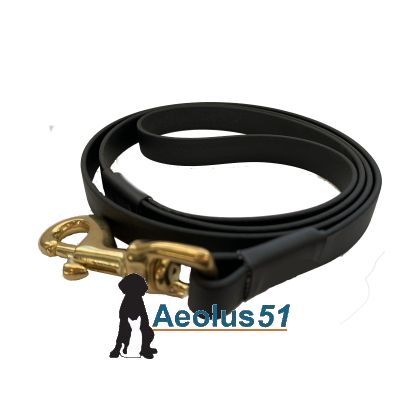 Riem Biothane zwart 1 m  x 19 mm