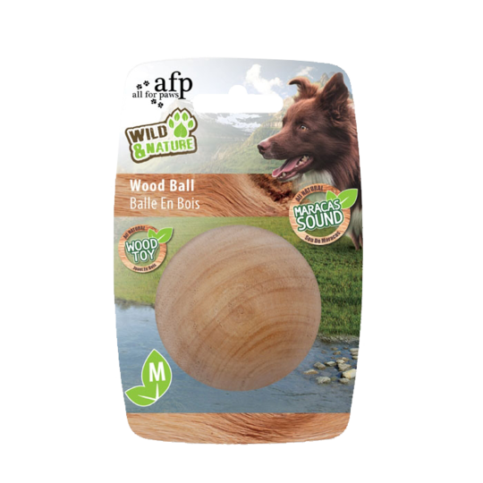 Rubberwood bal 6 cm