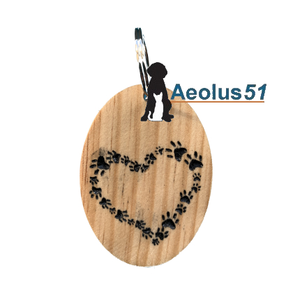Sleutelhanger hart met pootjes