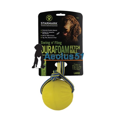 Starmark foamball met touw 7 cm