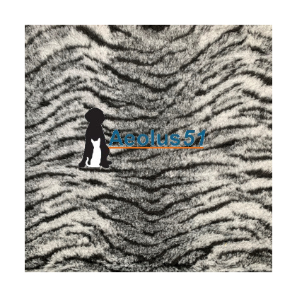 Vetbed 2-kleur 100 x 75 cm tijger grijs