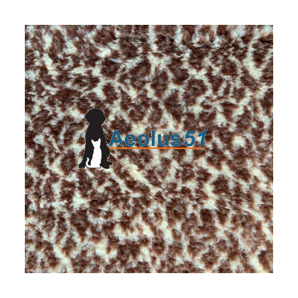 Vetbed 3-kleur 100 x 75 cm luipaard bruin