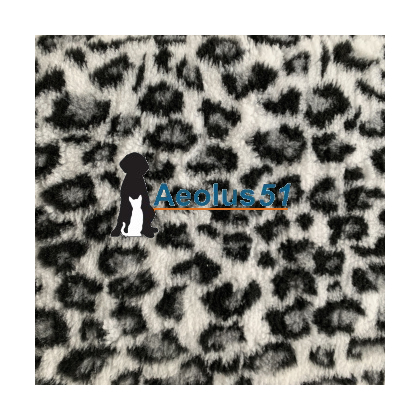 Vetbed 3-kleur 100 x 75 cm luipaard grijs wit