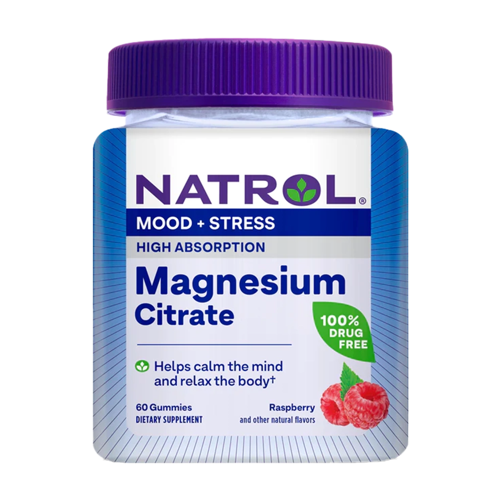 Natrol Magnesiumcitrat humör + stress (60 gummier)